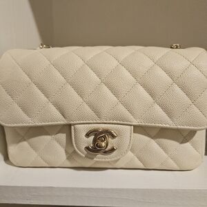 Chanel Cream Caviar Mini Bag